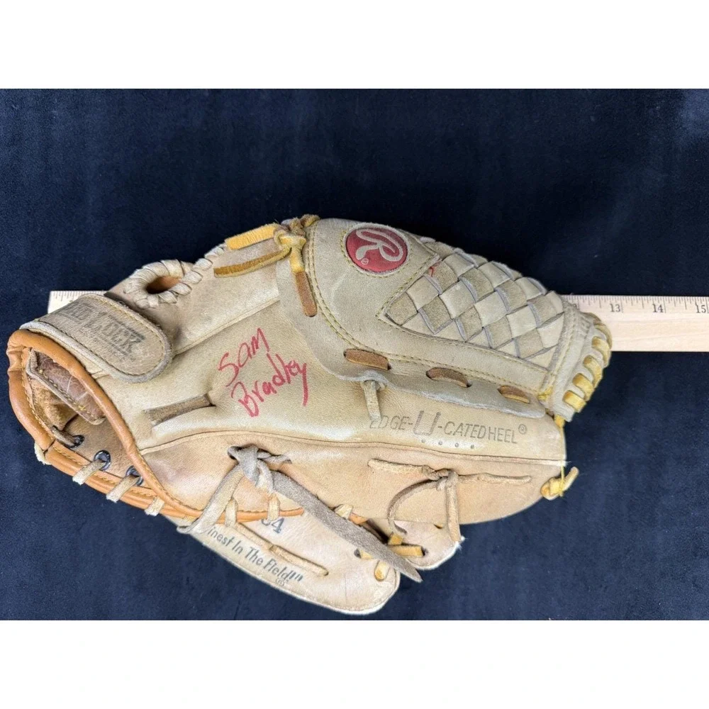 Nolan Ryan Baseball Glove Rawlings RBG34 Fastback & Ed-U-Cated RHT Deep Well Pkt